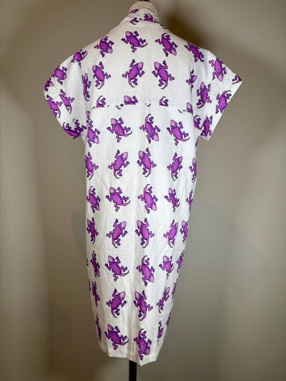 Brooke Wright Nancy Cotton-Linen Blend Dress Animal Collection Size Medium - Picture 3 of 12